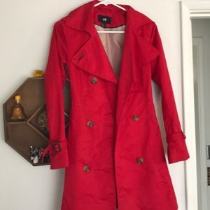 Red trench coat